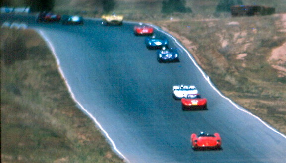 Dave MacDonald in the Carroll Shelby Lang Cooper King Cobra at Riverside International Raceway